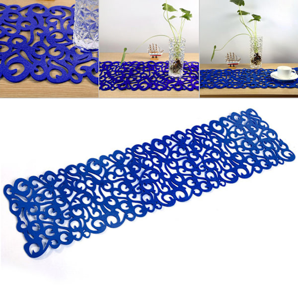 Rectangle Shape Felt Tablecloth Runner Placemats Table Mats Household Decorations(Royal Blue)