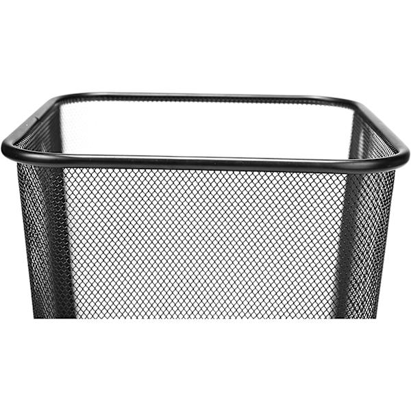 Mesh søppelbøtte, firkantet, 6 gallon, svart, 2-pakning