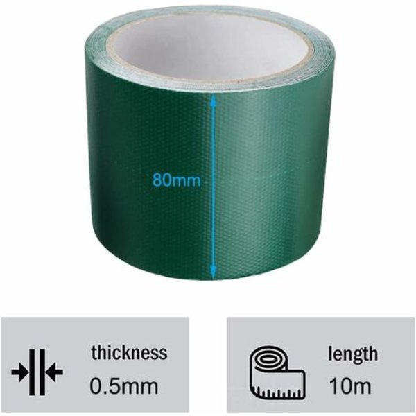 Reparation Bache Tejp Vattentät, 8cm x 10m Markis Reparation Tejp, Uissant för att Reparera Lastbils- eller Växthuspresenning, Tältduk eller