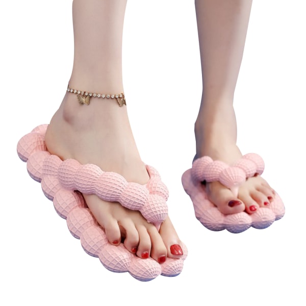 Boble-slides flip-flops for kvinner og menn, tykk polstret