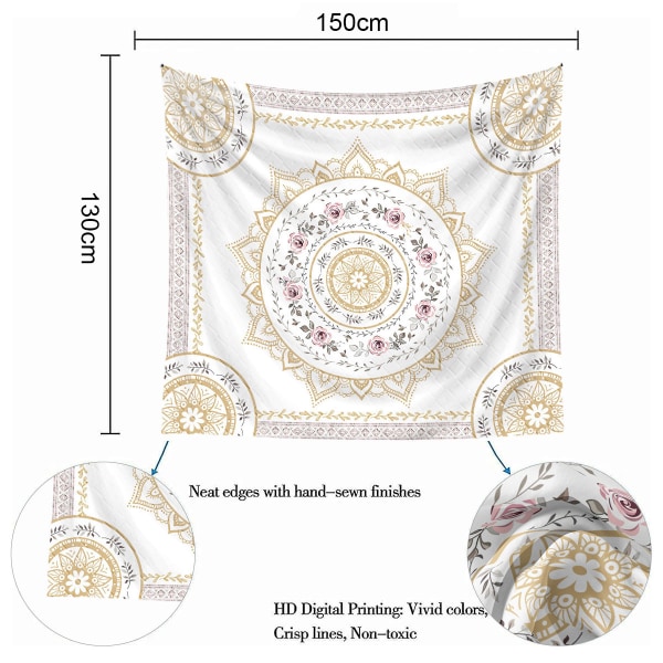 Mandala Vægtæppe Vægophæng, vægtæppe Skitse Trykt vægtæppe