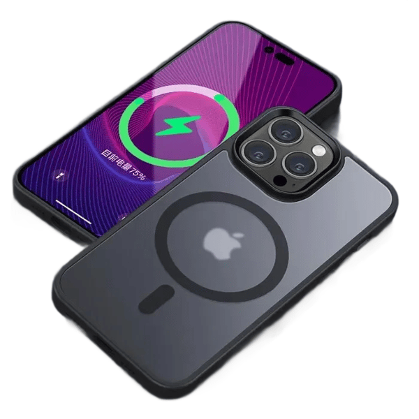Magnetisk etui til iPhone 14 (sort) — Magnetisk design, ridsefast og faldsikker