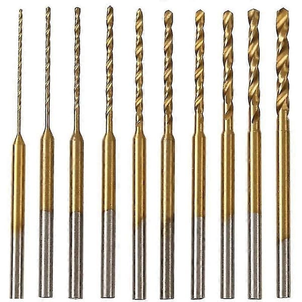 -twist Bor Sett - 10 stk 0.6mm-2.2mm Tiny Bor 2.35 Hss Mini Graveringsbor Hullbor