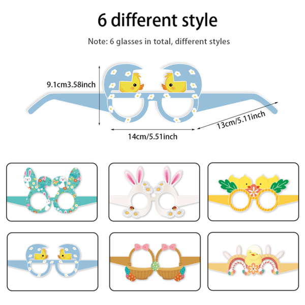 Cartoon tillbehör roliga rekvisita barnkalasdekoration rekvisita，Påskglasögon