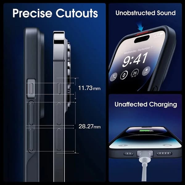 Magnetisk deksel til iPhone 14 Plus (rosa) — Magnetisk design, ripebestandig og fallsikkert