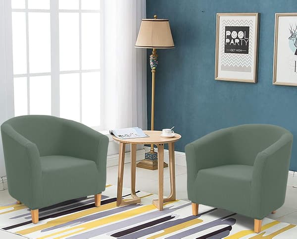 Bønnegrønn, jacquard sofatrekk, badekarstoltrekk, uttrekkbart