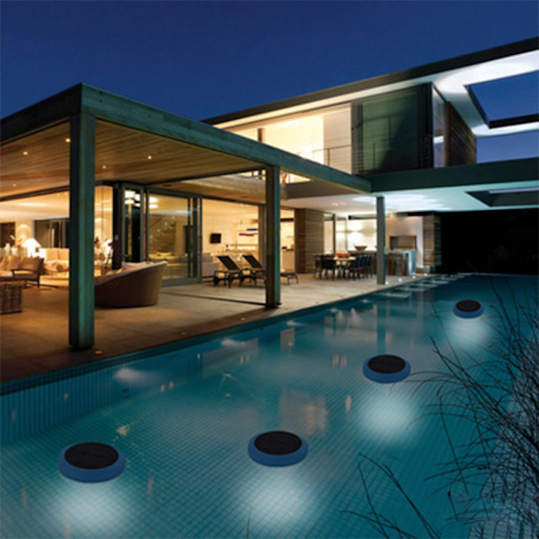 Solcelled Diamant Flydende Lys Solvand Flydende Lys LED Farverig Langsom Blinkende Have Dekoration