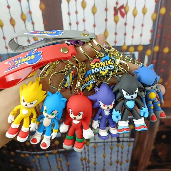 Sonic the Hedgehog Tecknad Figur Nyckelring, Anime Väskberlock