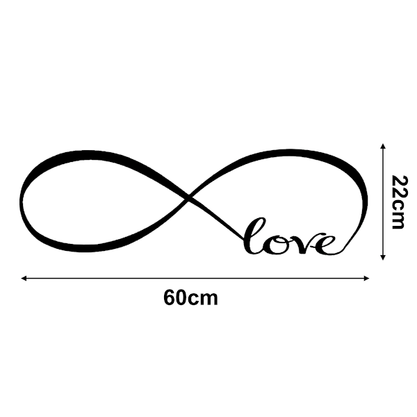 Bröllopsdagspresenter, Infinity-symbol, Konstdekoration för vardagsrum, Självhäftande, Vattentät, Giftfri, Hållbar, Motiverande väggkonst, Lämplig