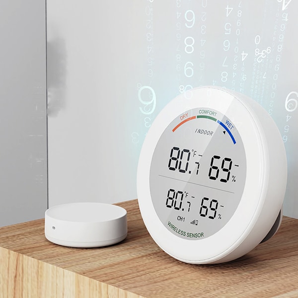 Analog Termometer Inomhus, Uppdaterad Hygrometer med LCD Touch Screen, Termometer för Heminredning & Noggrann Övervakning av Temperatur och Luftfuktighet