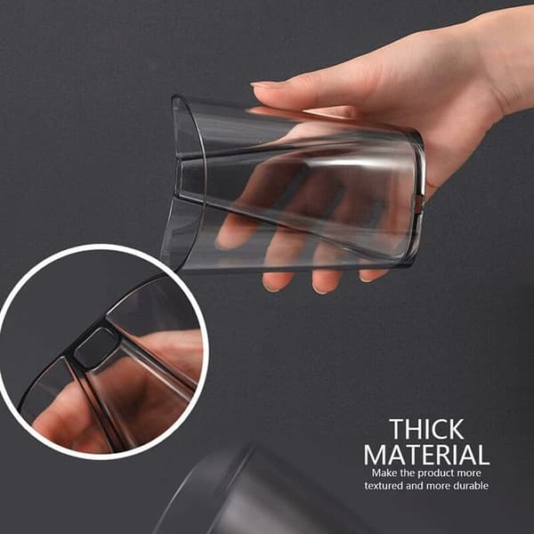 2-pak Badeværelsesglas med 45° indvendig slids til tandbørsteholder