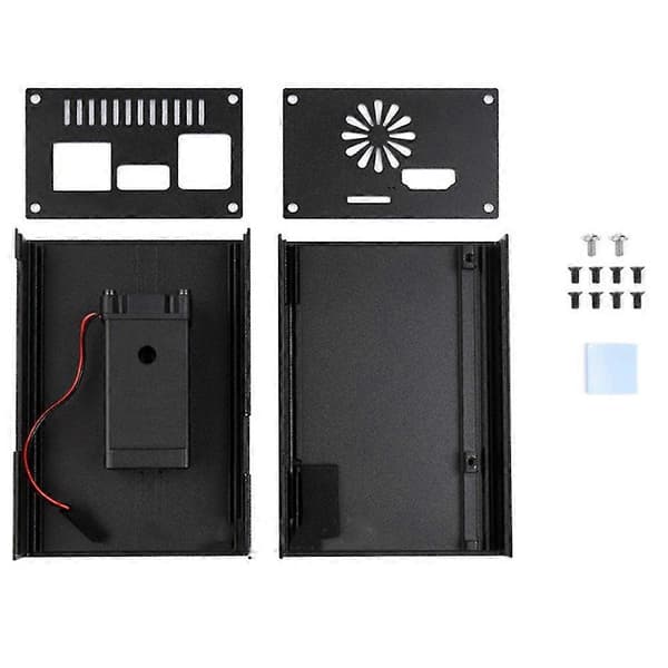 Case, Indbyggede finner med Ing Fan, til Rising X3-pi-case, Dissipat Sh