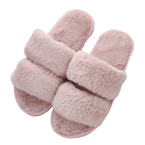 Fluffy Damessko Fluffy Faux Fur Slip On Ortopædiske Sko med A