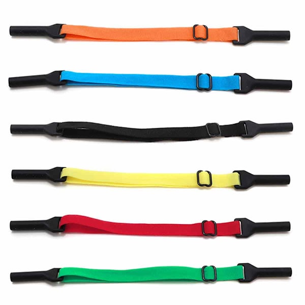 6 stk Sports Brillerem, Anti-Slip Justerbare Solbrille Remme, Brille Holder Snøre, Blød Holdbar Bånd til Løbetur, Udendørs, Sport, Mænd, Børn