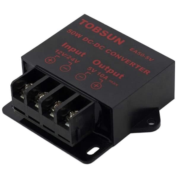 2x 24v/12v Til 5v 10a 50w Bil LED Reklameskjerm Strømforsyning Konverter DC Transformator