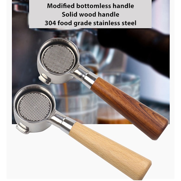 Portafilter 51mm 2 Korvaa Pohjaton Kahvikahva Ruostumaton Teräs Delonghi ECO310 F-Tyypille Punainen Happohaara