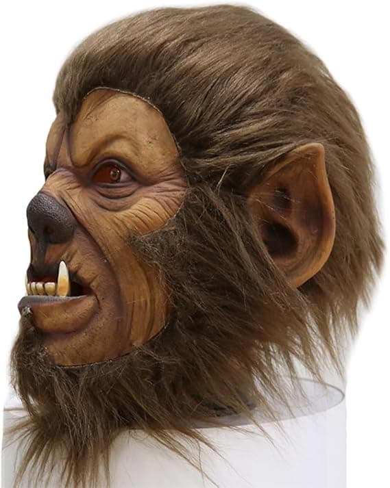 Läskig monstermask för Halloween-kostym, läskig varulvsmask