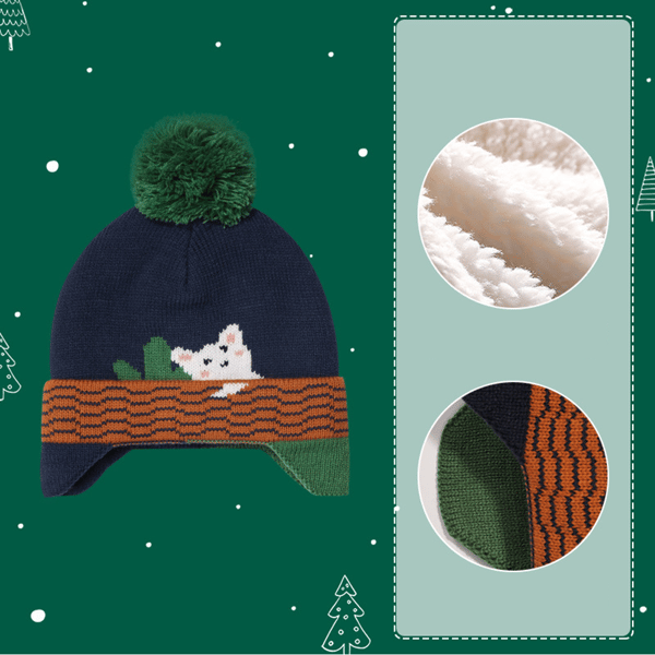 Lue for barn, Varm vinterlue i fleece for gutter og jenter Style 6 M