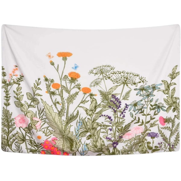 Färgglada blommor växter Tapestry Vintage örter Tapestry Wild Flow