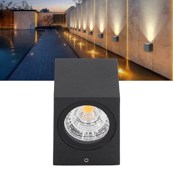 5W Ulkovalaistus LED-seinävalaisin Alumiini Vedenkestävä 85‑265V Käytävään Patioon Verannalle Ulkovalaistus 8x7.5x6.5cm Lämmin Valo