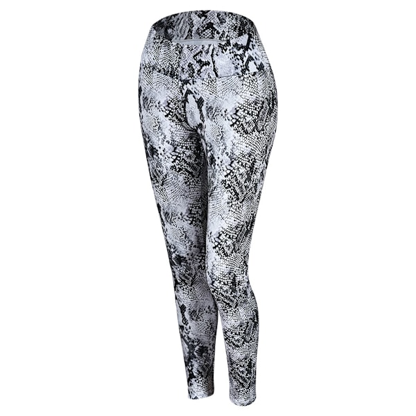 Träningsleggings för kvinnor, snabbtorkande smala byxor, tryckta sportshorts (Vit M)