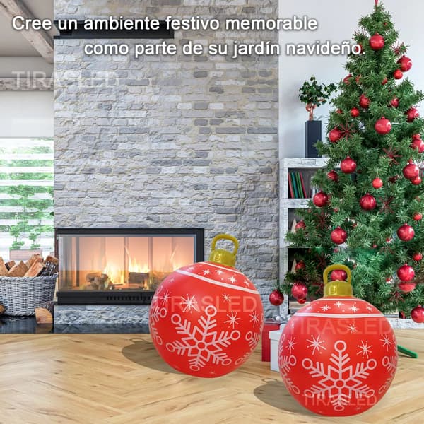 Oppustelig Juledekoration Julekugle Julepynt 75cm Tilbud