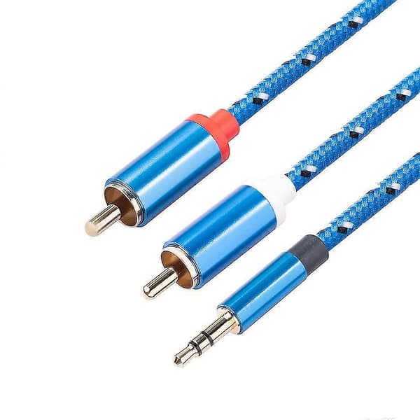 Rca Kabel 3.5mm Jack Han Til 2 Rca Han Hovedtelefon Aux Audio Splitter Kabel Til Forstærker Telefon Headp