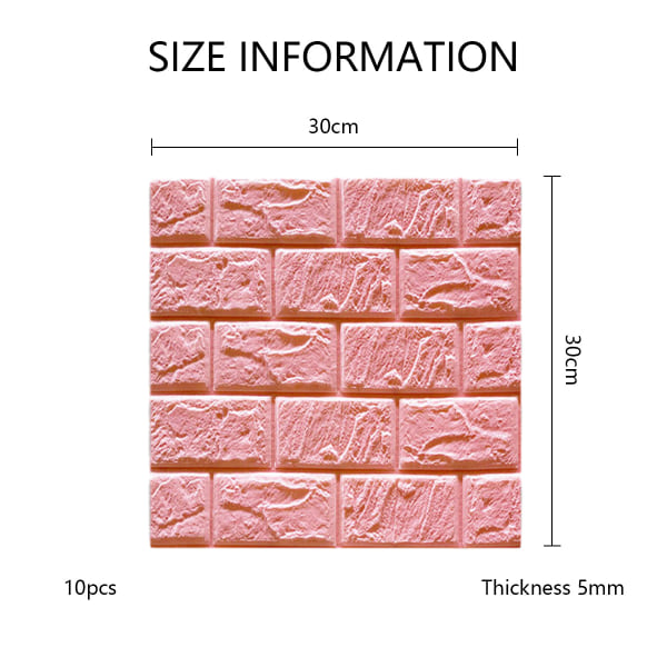 10 st 3D väggpaneler, 30 cm täckning, utskrivbar tapet