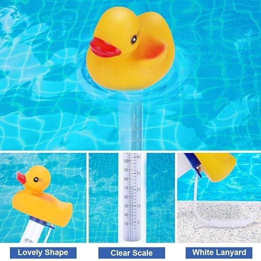Flytende bassengtermometer, flytende termometer med snor, and