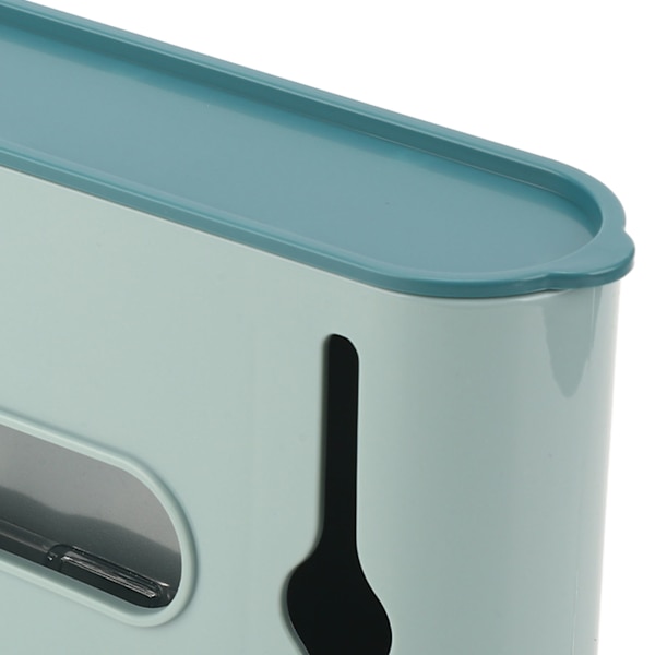 Indkøbspose Dispenser med Synligt Vindue Design Stor Kapacitet Støvsikkert Låg Plastikpose Organizer til Køkken Soveværelse Grøn