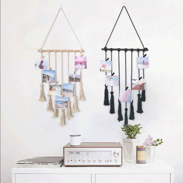 40*65cm Väggbonad i vävd gobeläng med tofsar Väggkonst Boho Hem D