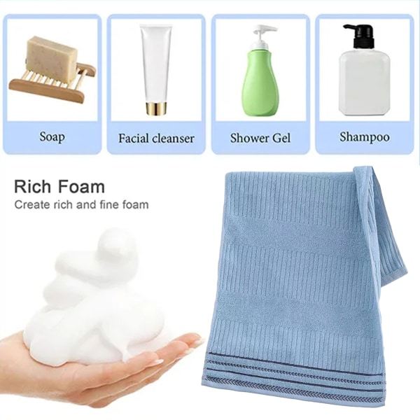 Superabsorberande mjuk handduk i bomull för händer, ansikte, fitness