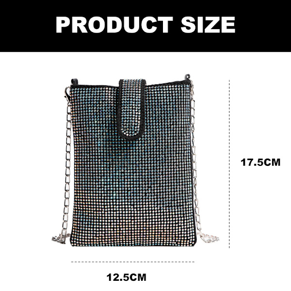 Kveldsveske Damer veske Metallnett liten crossbody veske