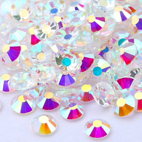 Flat Back Nail Crystals, Glas Crystal Strass för Craft Nails Danskostymer loose diamonds