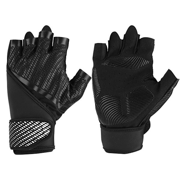 BOODUN Halvfinger Viktlyftning Gym Fitnesshandskar Cykel Mesh Cykelhandskar (#03)