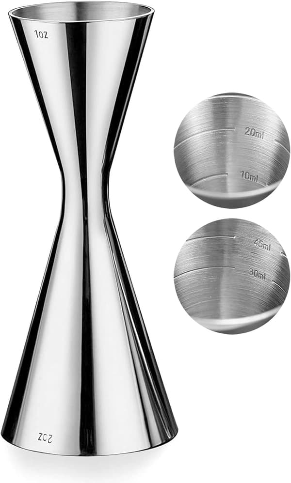 Premium Jigger i rustfritt stål 2 OZ 1 OZ Cocktail Målebeger m