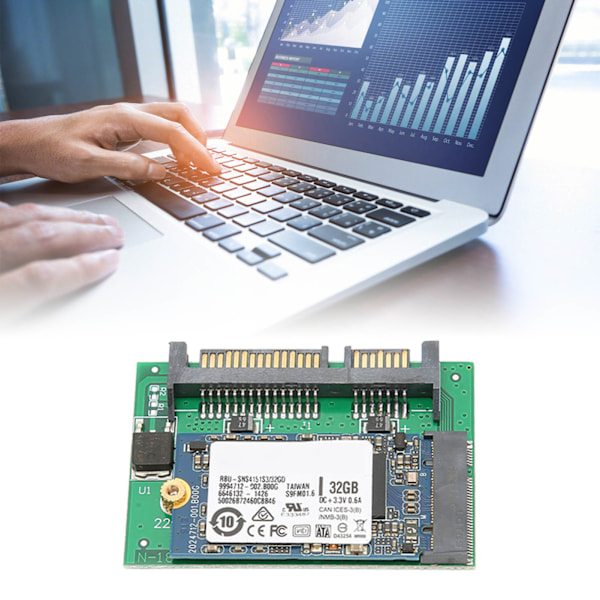 SATA-adapter M.2 SSD 2 i 1 Stor kapacitet Stabil Pålitlig Bärbar Plug and Play Datortillbehör 32 GB