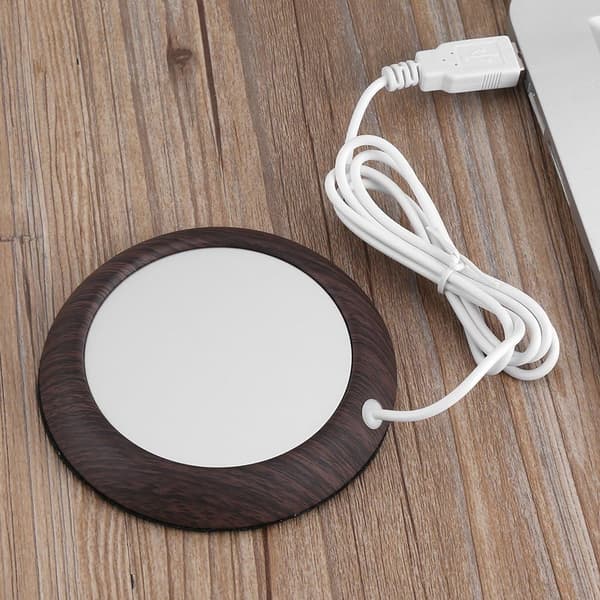 USB Koppvarmer, Elektrisk Tekaffe Krusvarmer for Kontor/Hjem