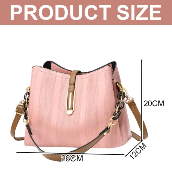 Mode farvematchende damehåndtaske kunstig læder stor kapacitet skuldertaske crossbody taske
