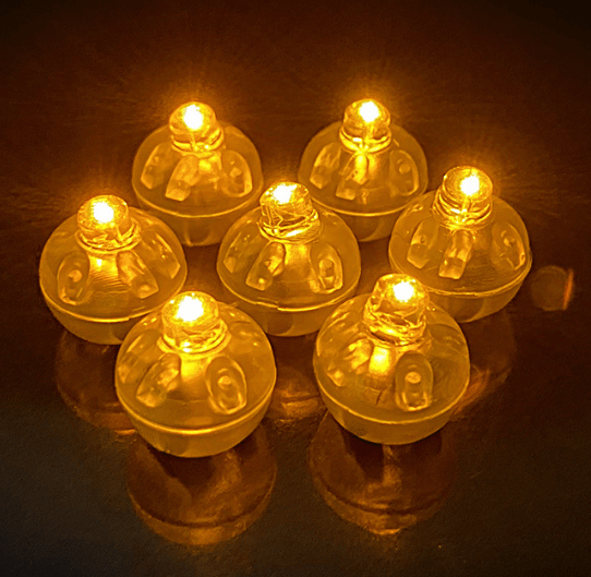 50 stk., gule mini LED-lys, balloner, hvide LED-ballonlys