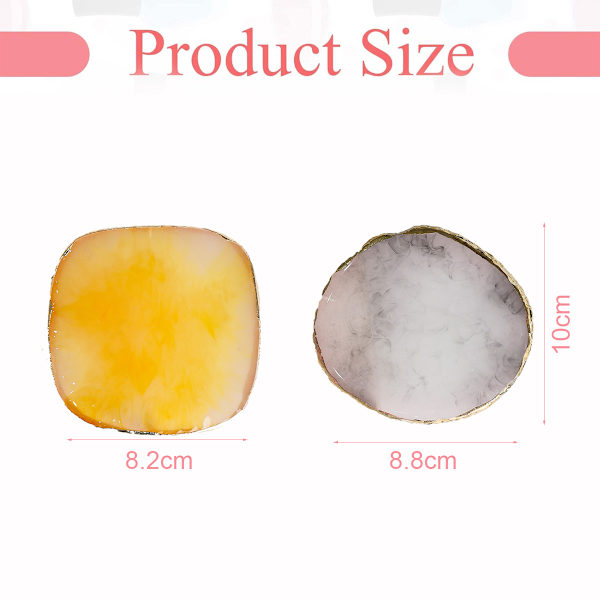 2 st Resin Nagelkonst Palett, Nagelkonst Målning Blandad Färg