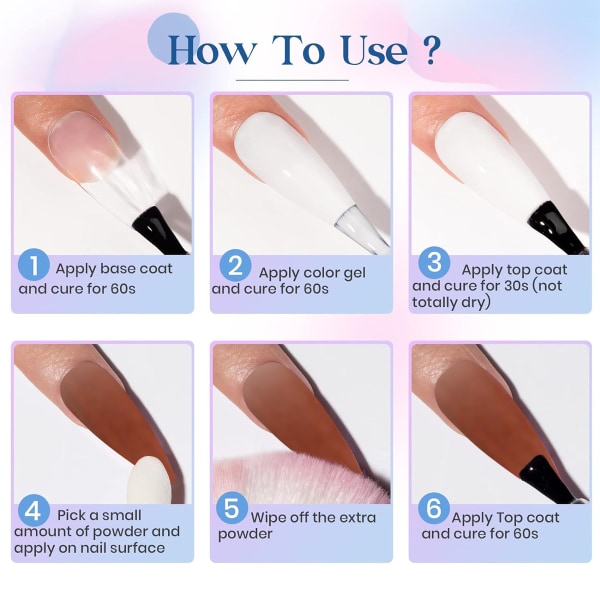 Nagelpulverset, 16 färger pigment solid iriserande neon manikyr glitter hem DIY salong naglar