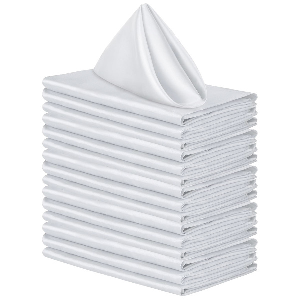 Satin Serviet Fold Serviet Kop Blomst Hår Tørre Hotel Klud Solid