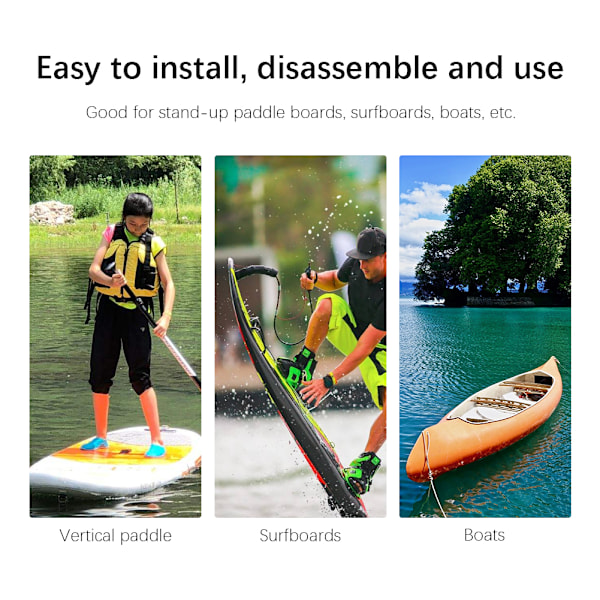 2 st PVC Surfboard Paddle Board Vent Hål Automatisk Andning Vattentät Tillbehör Svart
