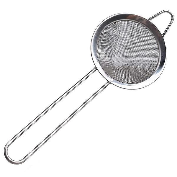 Tesil, 8,4 cm Finmasket Sil Rustfritt Stål Mesh Sil Med Håndtak For Siling