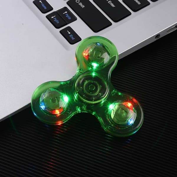 5 LED Krystal Finger Spinners: Glødende Stressaflastende Legetøj til Børn og Voksne