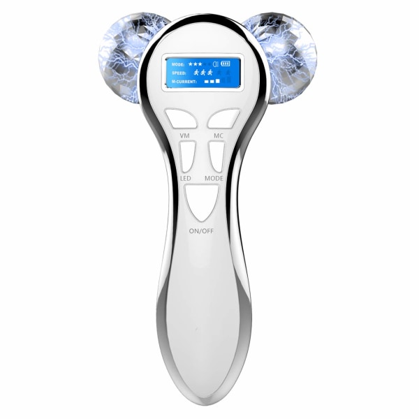 4D Microcurrent Face Massager Roller, Electric Beauty Ansiktsbehandling