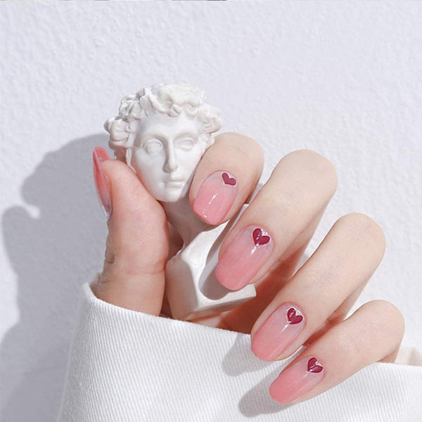 Hjärtformade nagelkonstdekaler, 21 ark 3D-design nageldekoration självhäftande nageldekaler fingernageldekoration för kvinnor och flickor