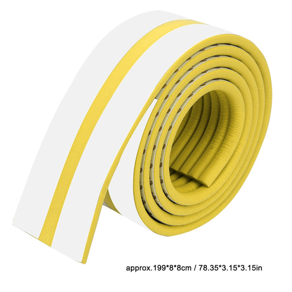 Baby Proofing Edge Corner Guards 6.5ft Multifunktionellt barnsäkerhetsbälte (gul)