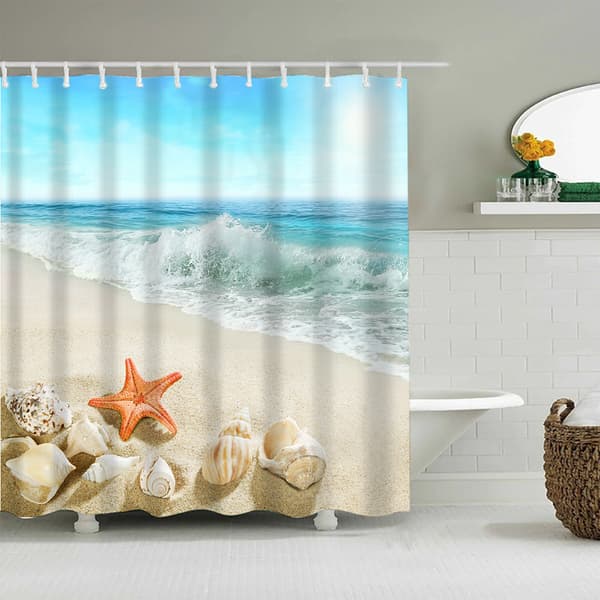 Mugafvisende bade- og bruseforhæng 80cm*180cm 1 stk. Smukt